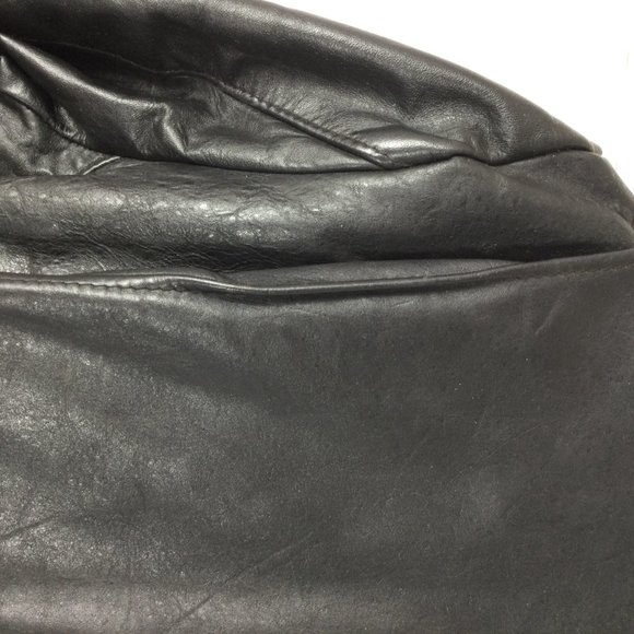 Excelled Black Leather Jacket, Vintage, 42R, - Picture 10 of 16